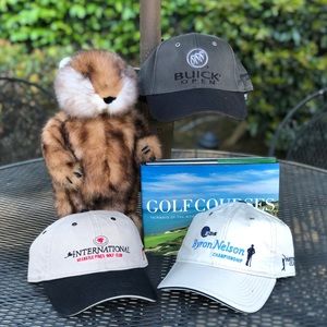 Bundle of 3 Historical Golf Tournament Hats.